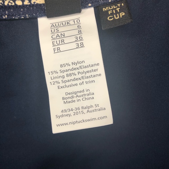 Nip Tuck Swim Nautical Foil Adjustable Strap One Piece - Picture 11 of 14